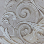 Soffitto con decorazione ornamentale neobarocca