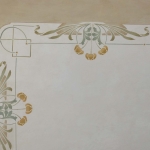 Soffitto dipinto con fregio Liberty