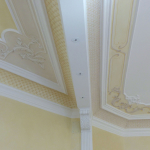 Soffitto Dipinto con Stucchi a Trompe-l'oeil